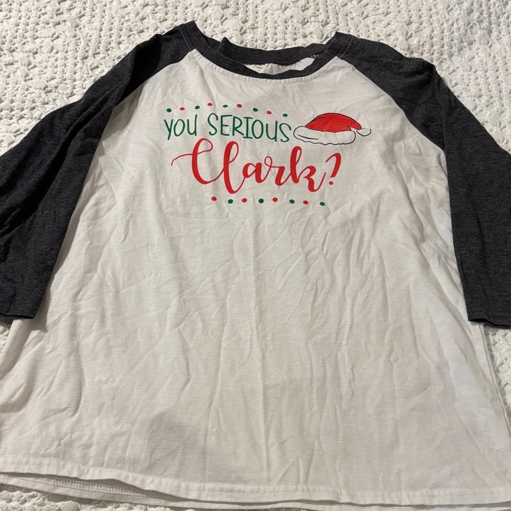 Source Unknown Holiday Raglan Tee - White and Black
